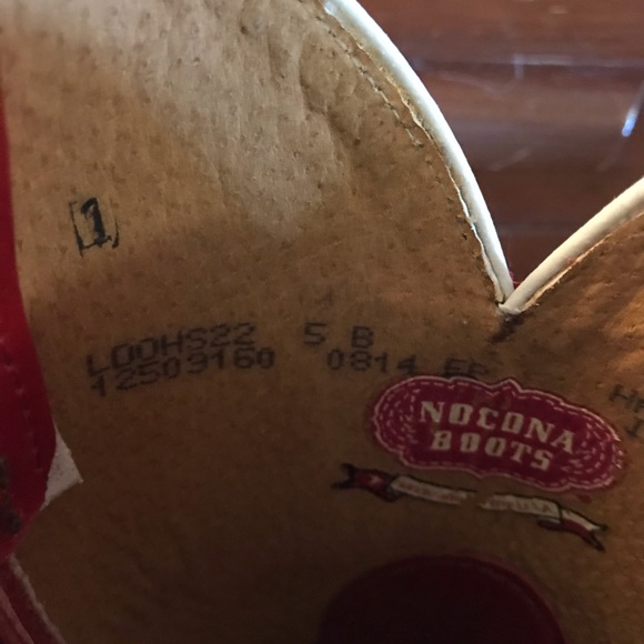 LAST CHANCE 12/31/21 NWT Ohio State Nocona Cowboy Boots, SZ 5 - Picture 6 of 6